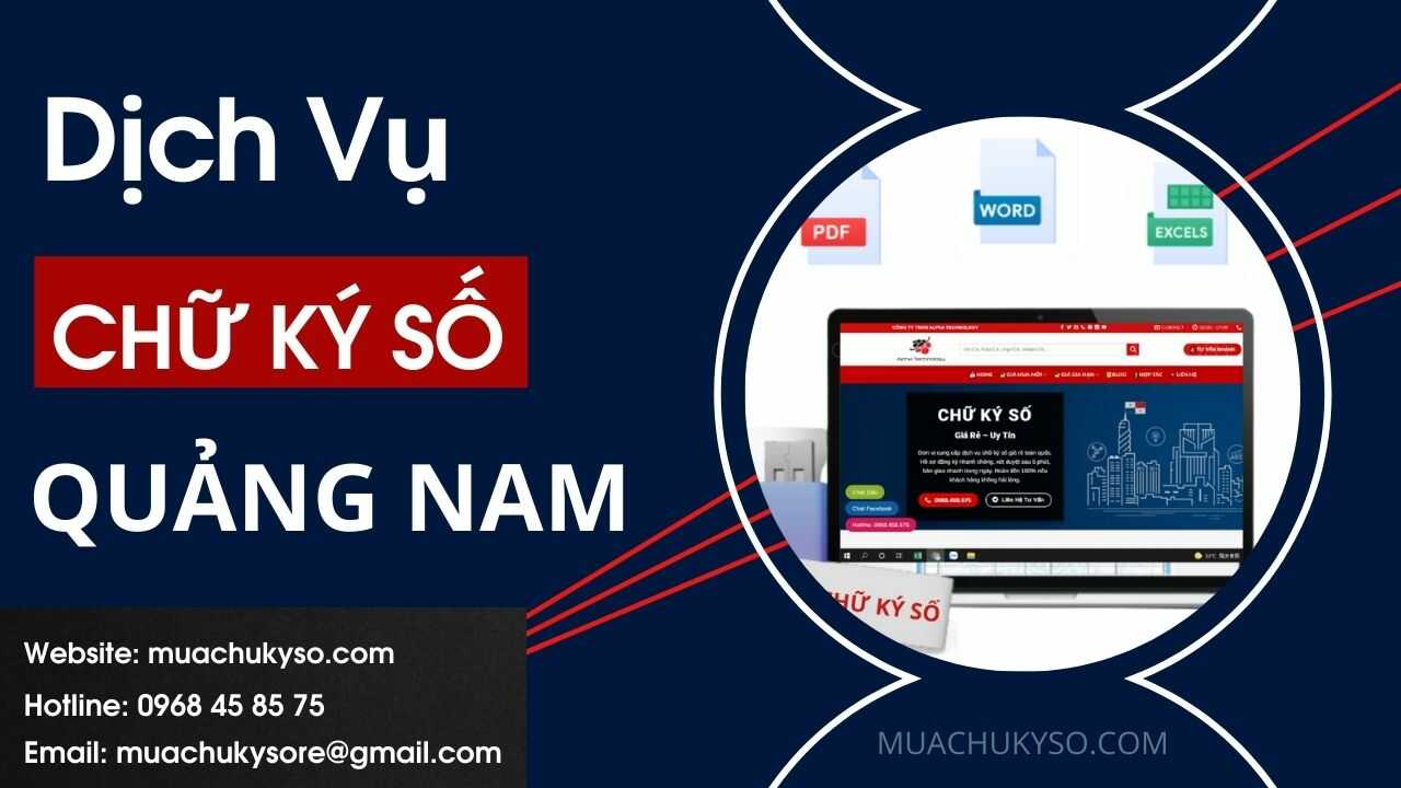 Dịch vụ chữ ký số ở tỉnh Quảng Nam