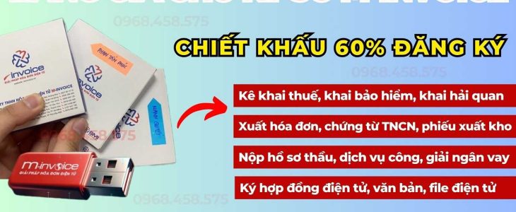 BẢNG GIÁ CHỮ KÝ SỐ MINVOICE