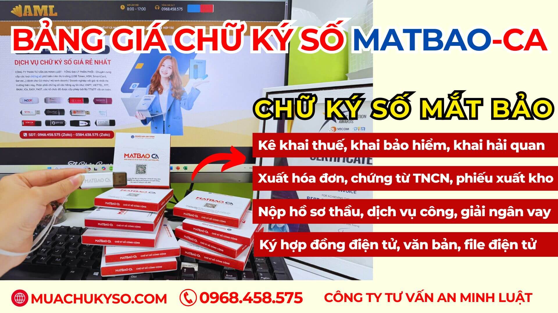 BẢNG GIÁ CHỮ KÝ SỐ MATBAO-CA