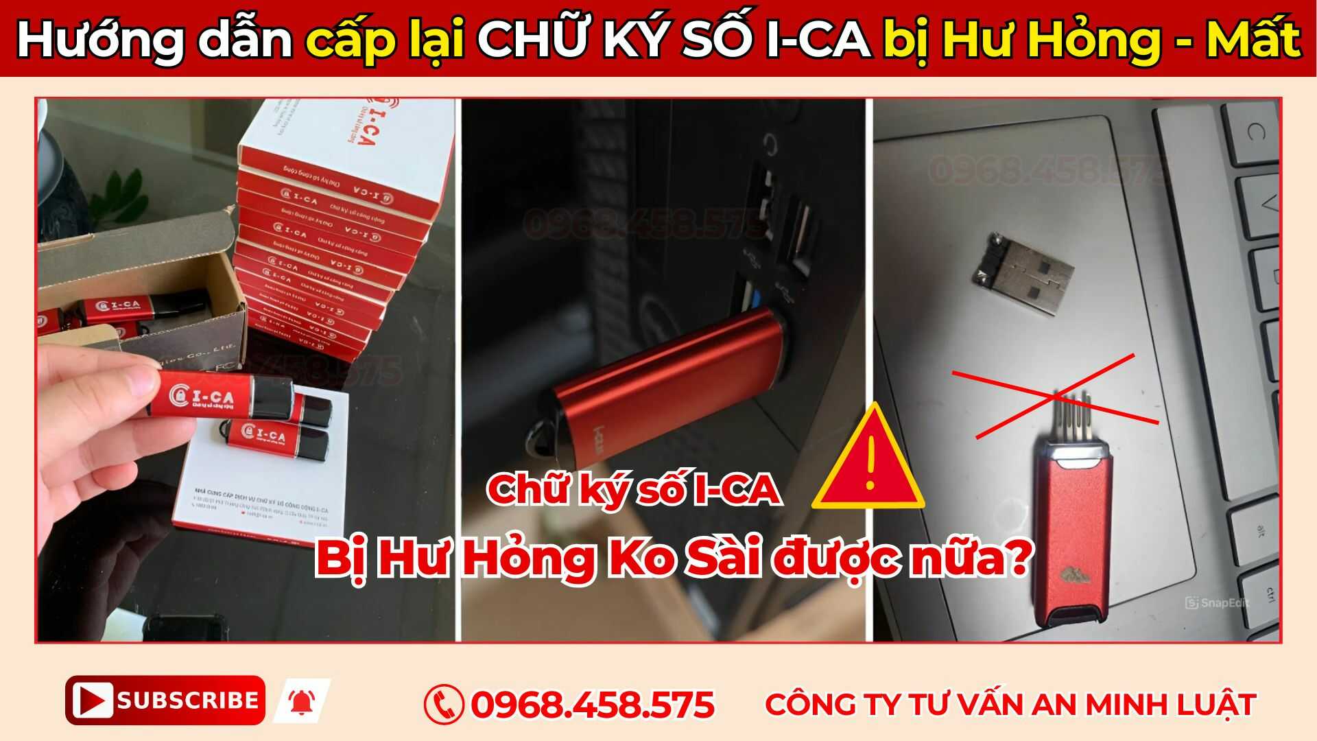 chữ ký số i-ca bị hư hỏng